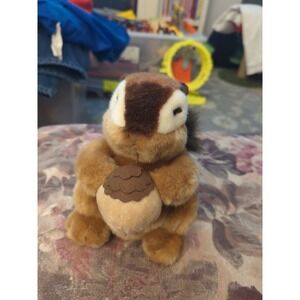 Scampers the Squirrel Plush 8" Russ Berrie Stuffed Animal with Acorn Nut Vtg 80s